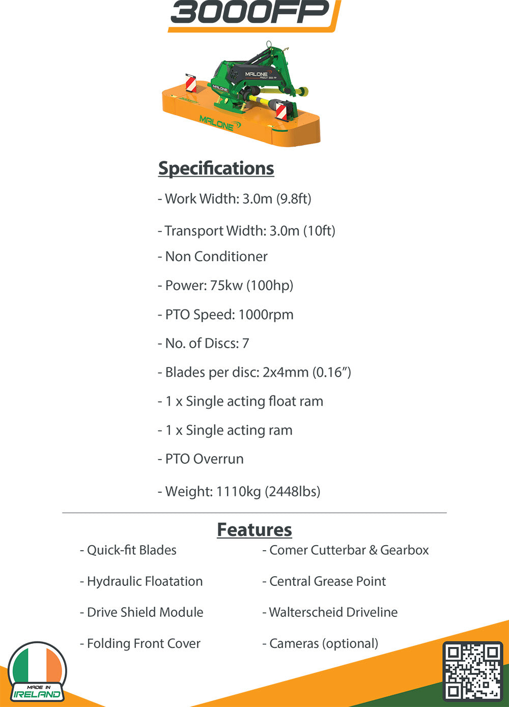 Malone Procut 3000FP — Front Professional Mower