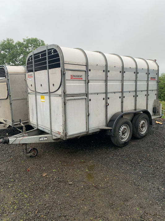 Used Nugent 12ft livestock trailer